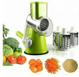 Razatoare manuala pentru legume Tabletop Drum Grater, 3 lame interschimbabile - MICRO IMAGE