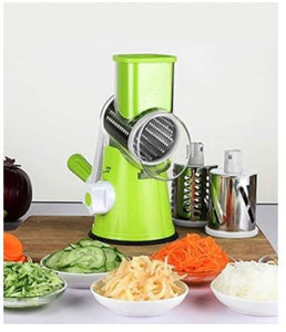 Razatoare manuala pentru legume Tabletop Drum Grater, 3 lame interschimbabile - MICRO IMAGE