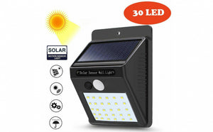 Set de 4 lampi solare, 30 de leduri cu senzor de miscare si de lumina - MICRO IMAGE