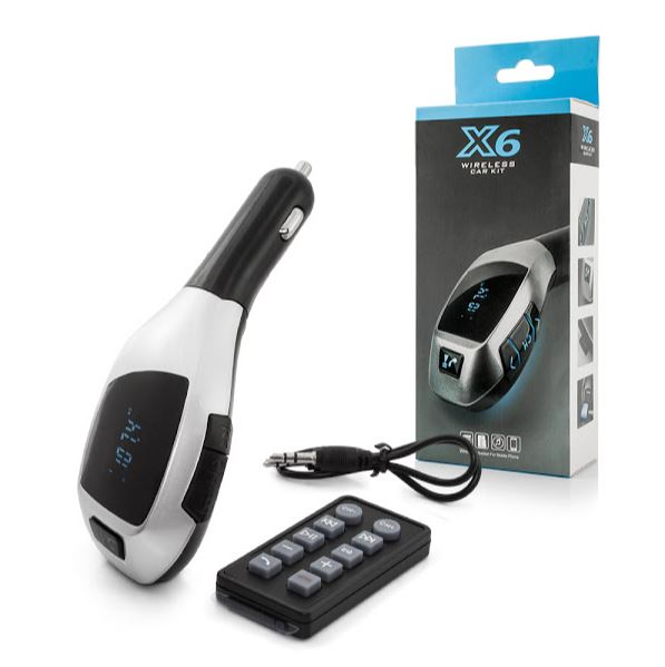 Car Kit Auto Bluetooth cu functie de modulator FM, model X6 + Telecomanda - MICRO IMAGE