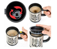 Încarcă imaginea în vizualizatorul Galerie, Cana Cu Amestecare Automata - Self-Stirring Mug, Negru - MICRO IMAGE
