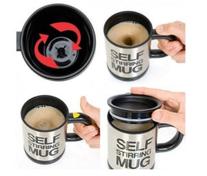 Cana Cu Amestecare Automata - Self-Stirring Mug, Negru - MICRO IMAGE