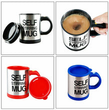 Încarcă imaginea în vizualizatorul Galerie, Cana Cu Amestecare Automata - Self-Stirring Mug, Negru - MICRO IMAGE
